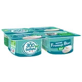Fromage blanc bio nature LES 300 LAITIERS BIO  - 4 pots de 100g