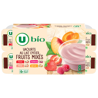Yaourts brassés à la pulpe de fruits  8x100g