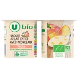 Yaourts bio brassés aux pêches  4x125g