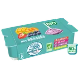 Yaourts bio Pack panaché fraise, myrtille,abricot,mangue LES 300 LAITIERS BIO  - 8 pots de 125g