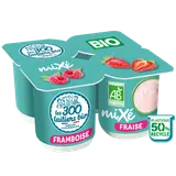 Yaourts mixés bio Pack panaché fraise, framboise LES 300 LAITIERS BIO- 4 pots de 125g