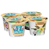 Yaourt vanille bio brassé LES 2 VACHES - 4x115g