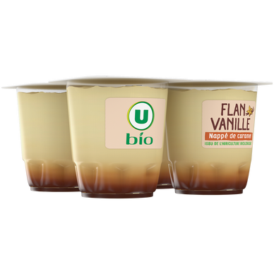 Flan vanille nappage caramel 4x125g