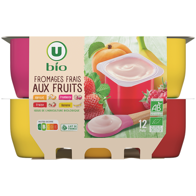 Fromage blanc frais aromatisé aux fruits - 12x50g