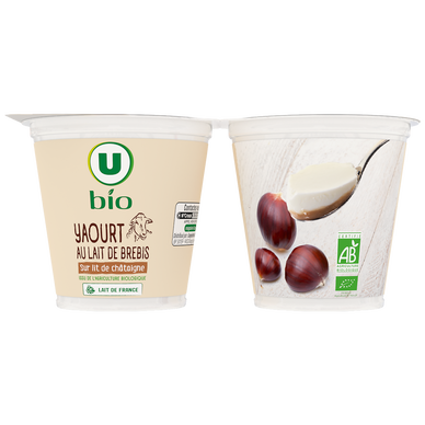 Yaourt au lait de brebis sur lit de châtaigne  2x125g