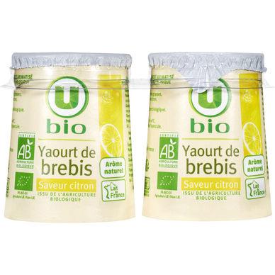 Yaourt au lait de brebis saveur citron  2x125g