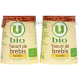 Yaourts bio au lait de brebis saveur vanille  2x125g