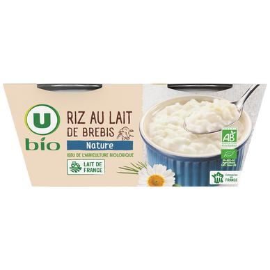 Riz au lait de brebis nature  2x140g