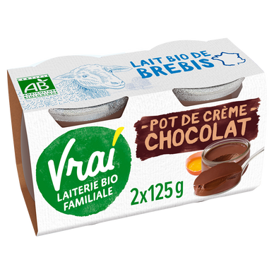 Crème renversée brebis BIO chocolat VRAI 2x125g