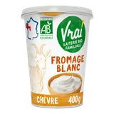 Fromage blanc nature au lait de chèvre BIO VRAI, pot de 400g