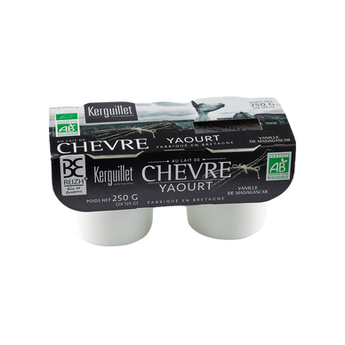 Yaourt au lait entier de chèvre nature bio KERGUILLET 2x125g
