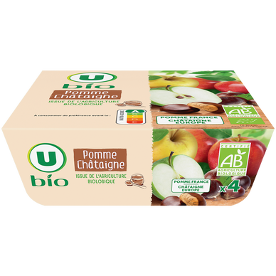Dessert fruitier pomme châtaigne 4x100g