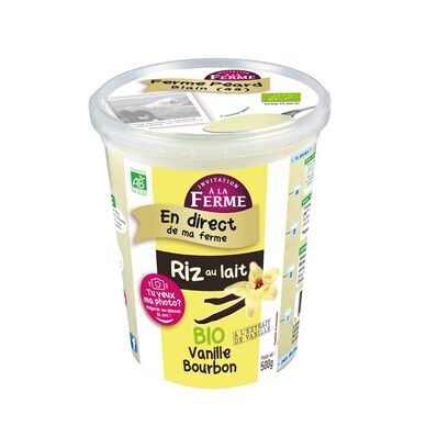 RIZ AU LAIT A LA VANILLE 500G FERME PEARD