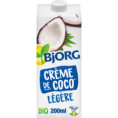 Crème coco légère bio BJORG, 200ml