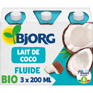 Lait de coco bio BJORG, 3x200ml