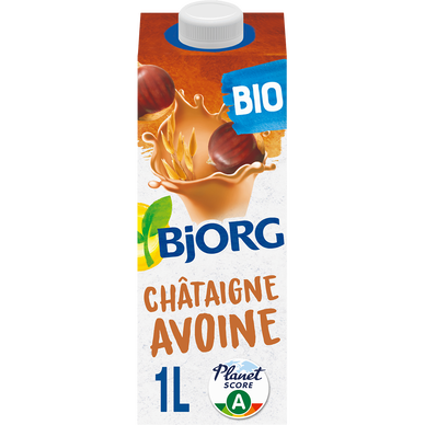 Boisson végétale chataigne avoine bio BJORG, brique 1L