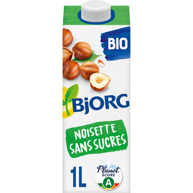 Boisson végétale noisette sans sucres bio BJORG, 1 litre
