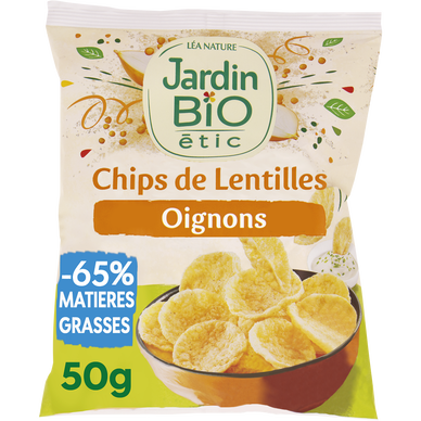 Chips lentilles soufflées et oignons bio JARDIN BIO 50g