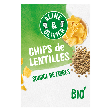 Chips de lentilles biologiques Aline & Olivier, 65g