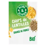 Chips de lentilles biologiques Aline & Olivier, 65g