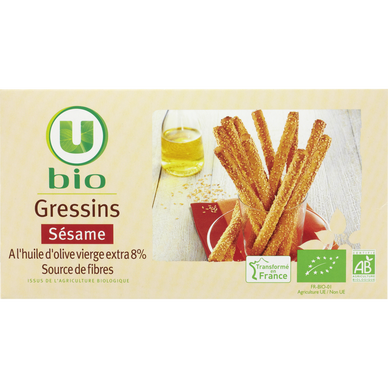 Gressins au sésame  paquet de 125g