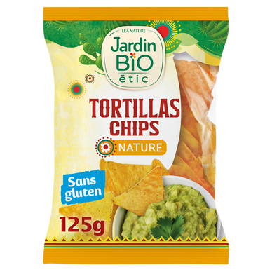 Tortillas chips de maïs nature sans gluten bio JARDIN BIO 125g