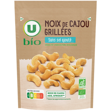 Noix de cajou grillées sans sel ajouté  sachet de 100g