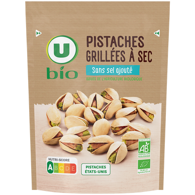 Pistaches grillées à sec sans sel ajouté , sachet 75g