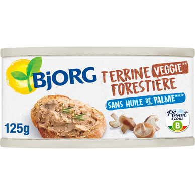 Terrine forestière bio recette végétale BJORG, 125g