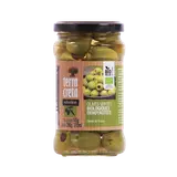 Olives vertes bio dénoyautées Sélection TERRA CRETA, pot en verre de 145g