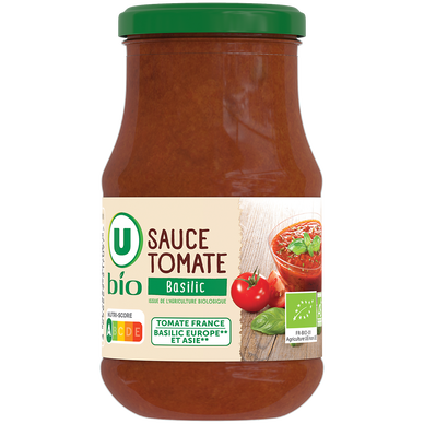 Sauce basilic U BIO, 200g