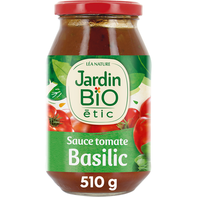 Sauce tomate cuisinée au basilic bio JARDIN BIO 510g