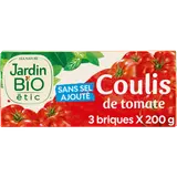 Coulis de tomate bio JARDIN BIO 3x200g 600g