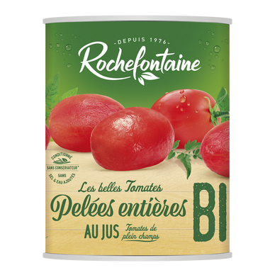 Tomates pelées bio ROCHEFONTAINE boîte 1/2 240g