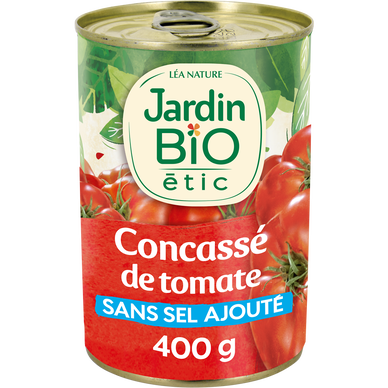 Concassé de tomates morceaux bio JARDIN BIO 400g