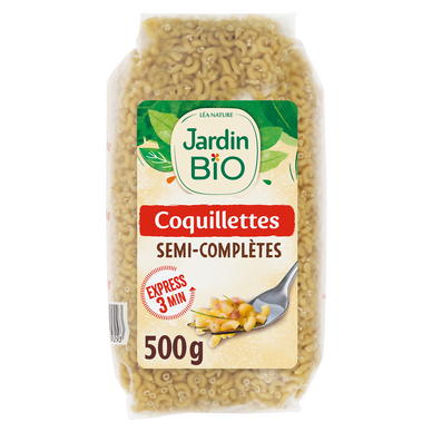 Pâtes Coquillettes semi-complets pâtes bio JARDIN BIO 500g