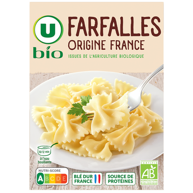 Pâte Farfalles blanches bio, 500g