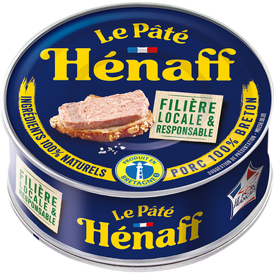 Pâté pur porc au sel de guérande BIO HENAFF, boîte de 76g