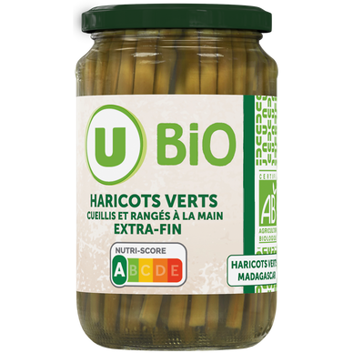 Haricots verts cueillis et rangés mains - Bocal 180g
