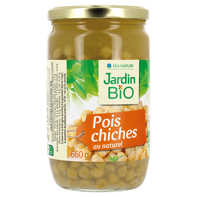 Pois chiches au naturel bio JARDIN BIO - Bocal 420g