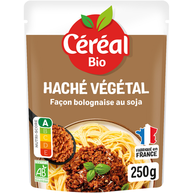 Haché végétal  façon Bolognaise au soja repas express CEREAL BIO  - 250g