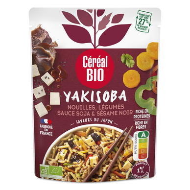 Nouilles Yakisoba Légumes Sésame repas express CEREAL BIO  - 240g