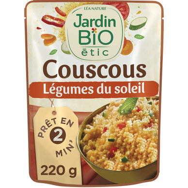 Couscous bio aux légumes JARDIN BIO, 220g