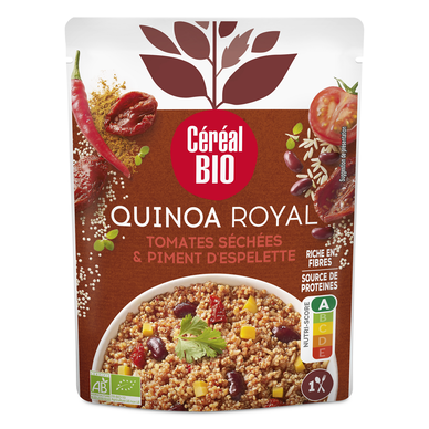 Quinoa Royal Tomate Piment d'Espelette repas express CEREAL BIO  - 220g