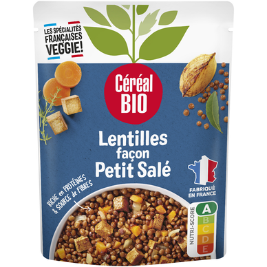 Lentilles façon petit salé CEREAL BIO, doypack 260g