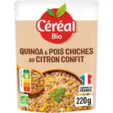 Quinoa Royal Pois Chiches Citron Confit repas express CEREAL BIO  - 220g