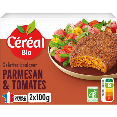 Galette parmesan et tomates confites bio CEREAL BIO, 2x100g, soit 200g