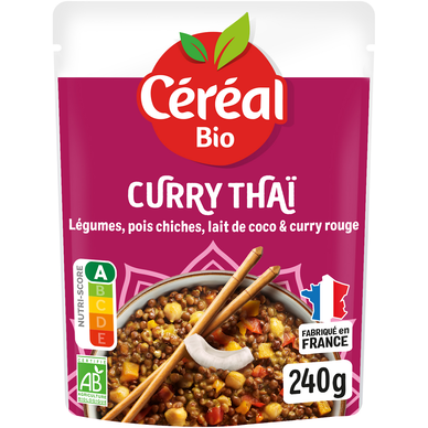 Curry Thai Lentilles Coco repas express CEREAL BIO  - 240g