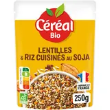 Lentilles  Riz Soja Sachet repas express CEREAL BIO  - 250g