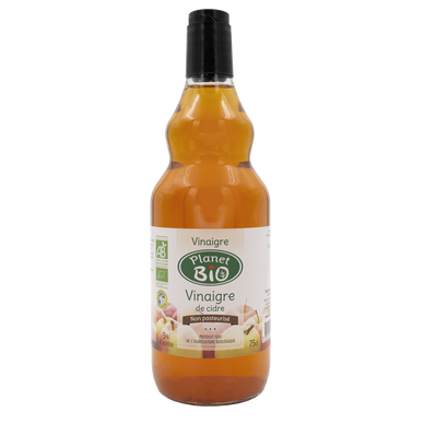 Vinaigre de cidre PLANET BIO, bouteille de 75cl